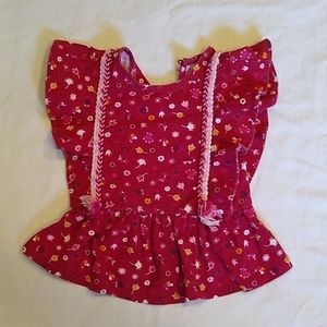 Ruffle shirt, red